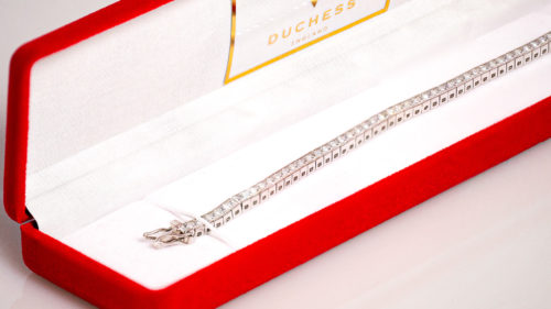 Solid Sterling Silver Tennis Bracelet